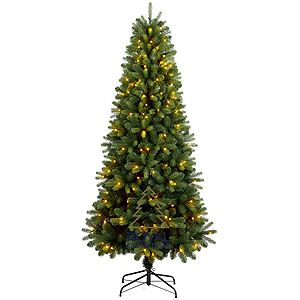 Sottile - Albero di Natale Artificiale - Alaska PE / PVC Premium - Smart LED Illuminazione